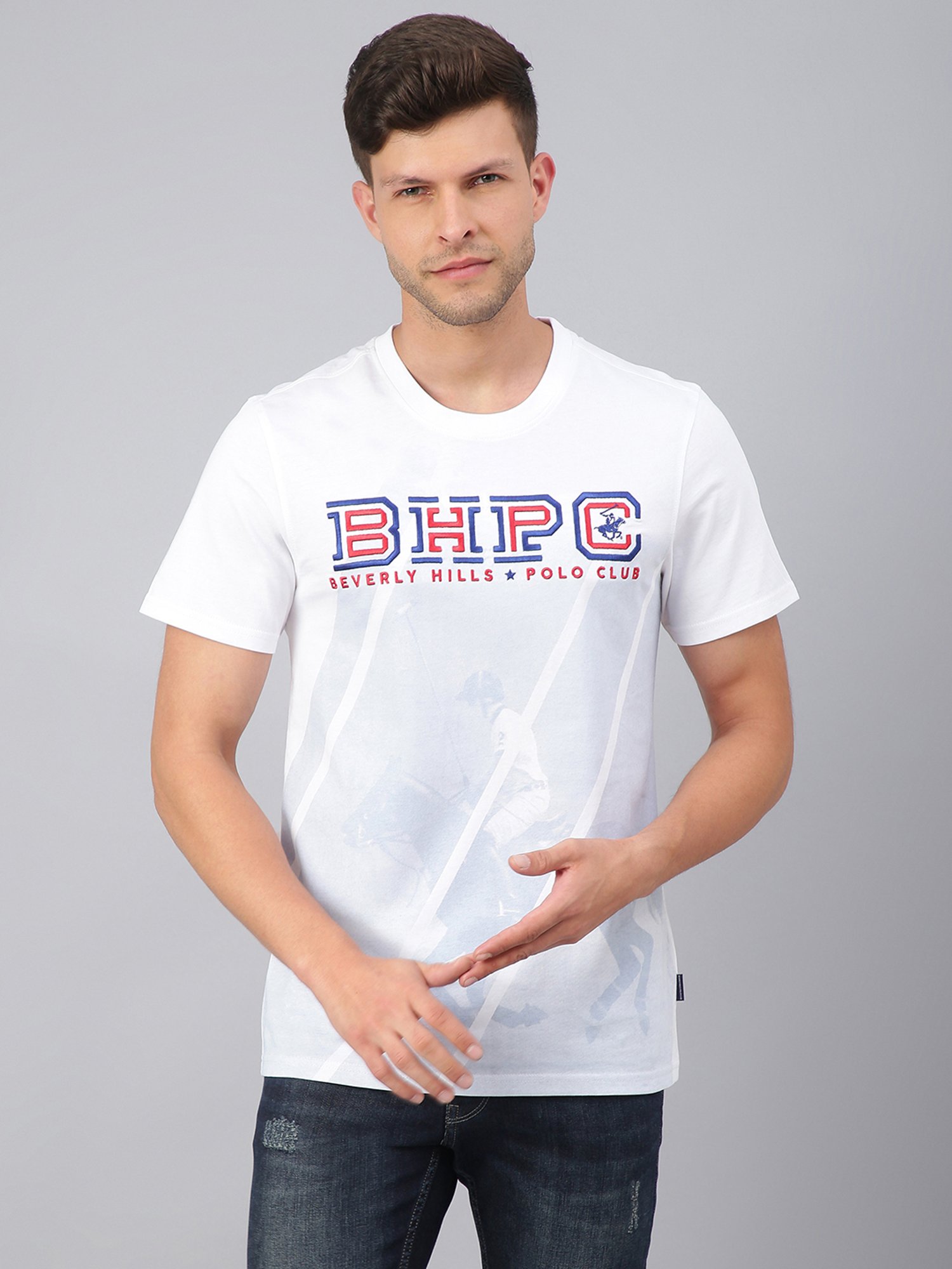 Beverly Hills Polo Club White Crew T-Shirt