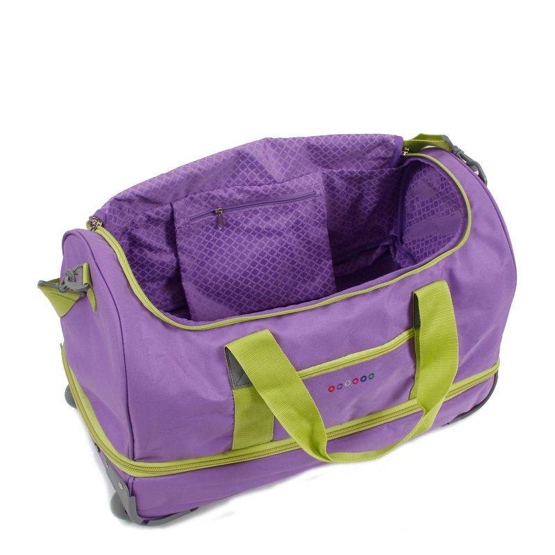 J World Stadium 21" Expandable Rolling Duffel Bag - Orchid