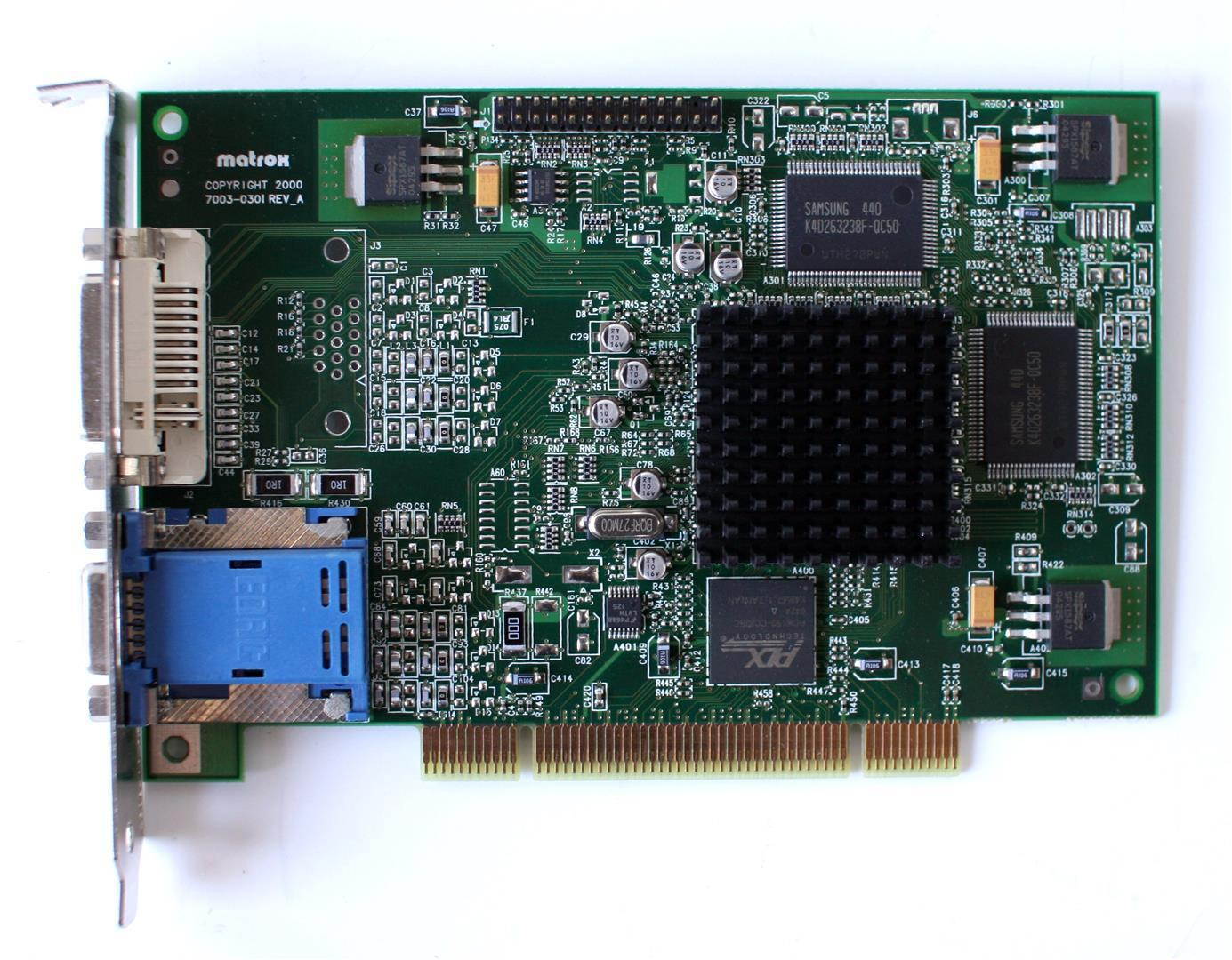 Matrox Millennium G450 32MB 64-bit DDR PCI Video Card, 7003-0301 REV.A