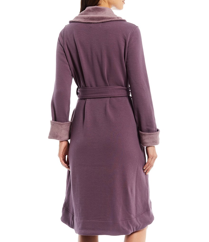 PJ Salvage Solid Ribbed Knit Long Wrap Robe