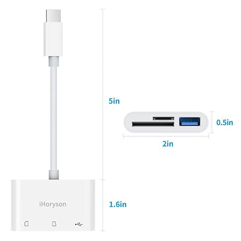 USB C SD Card Reader Adapter  USB 30 Type C Micro SD TF Card Reader Adapter 3 in 1 USB C to USB Camera Memory Card Reader Adapter for iPad Pro MacBook and More UBC C Devices