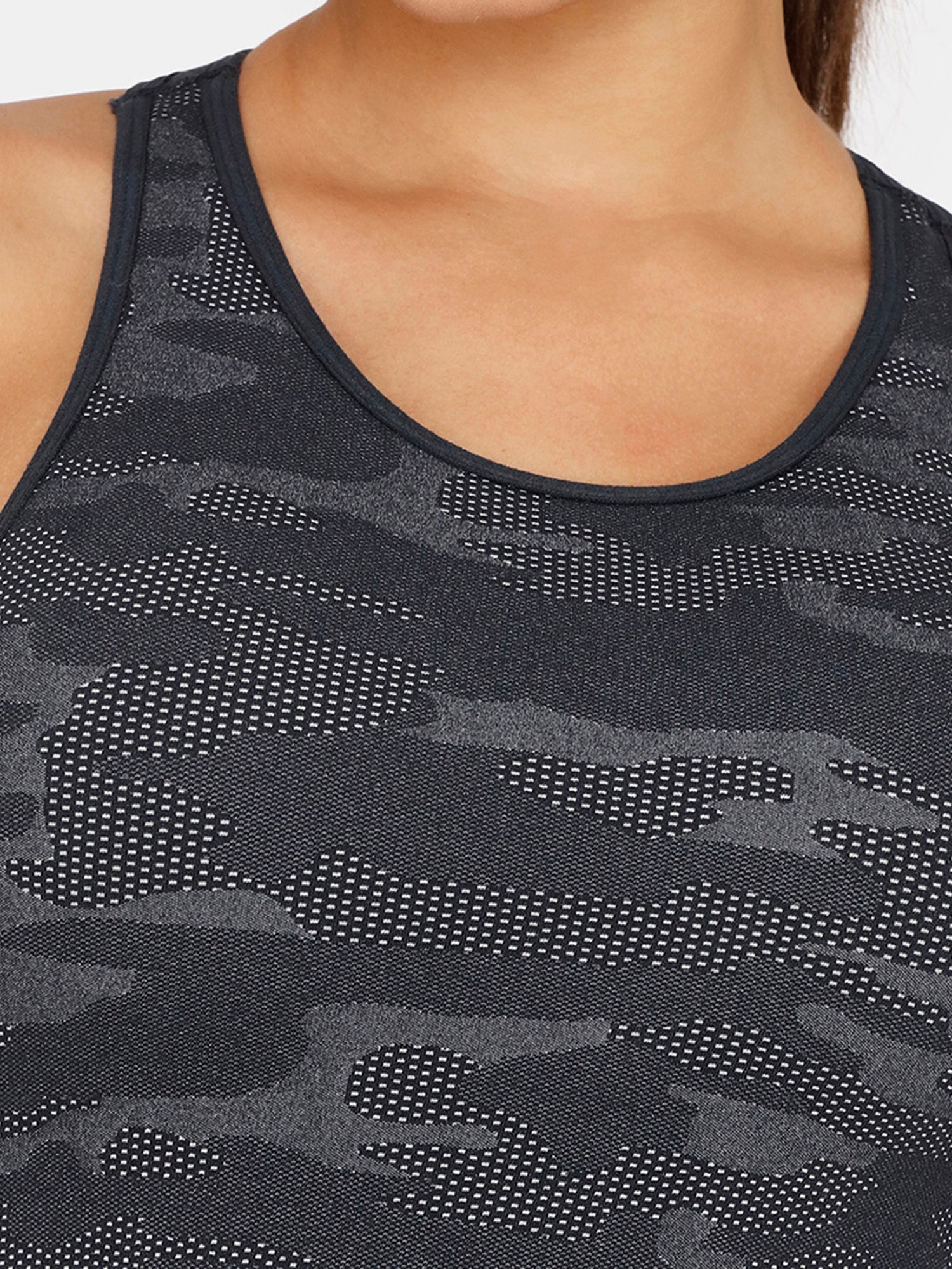 Zelocity by Zivame Black Printed Sports Bra