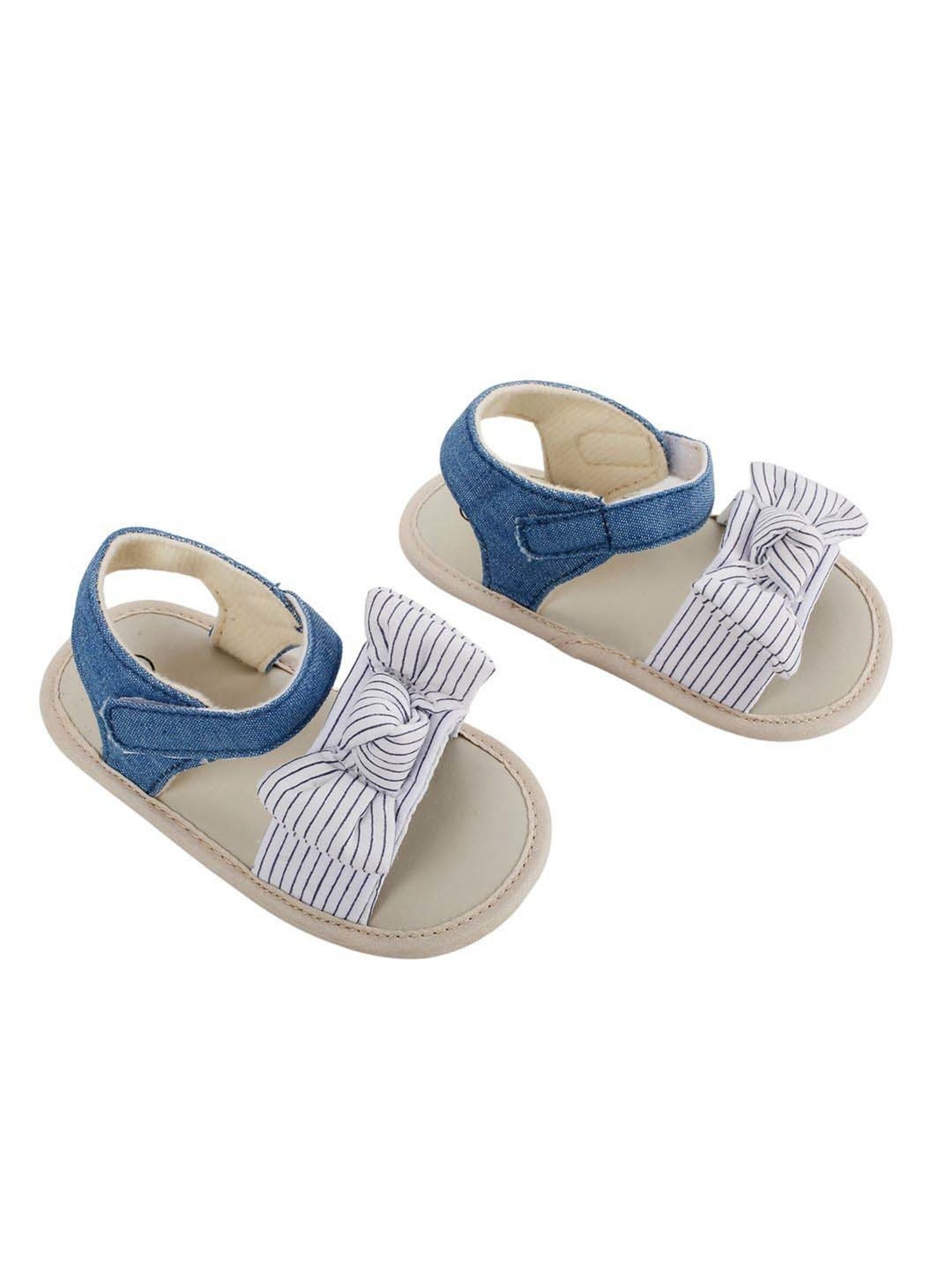Baby Moo Kids Blue & White Casual Sandals