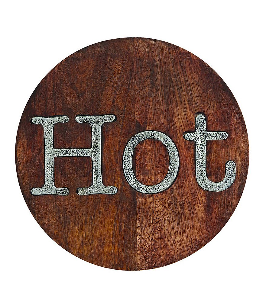 Mud Pie Circa Collection Hot Mango Wood Trivet