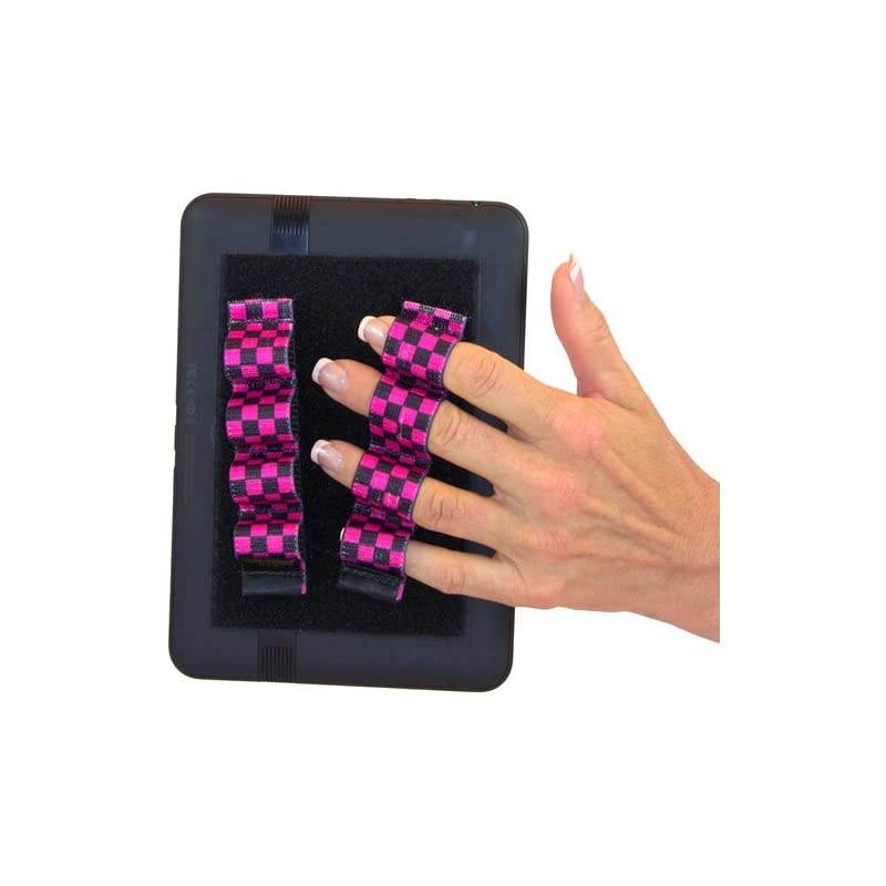 4Loop Grips x2 Grips for eReaders FITS Most Black amp Pink Checkers