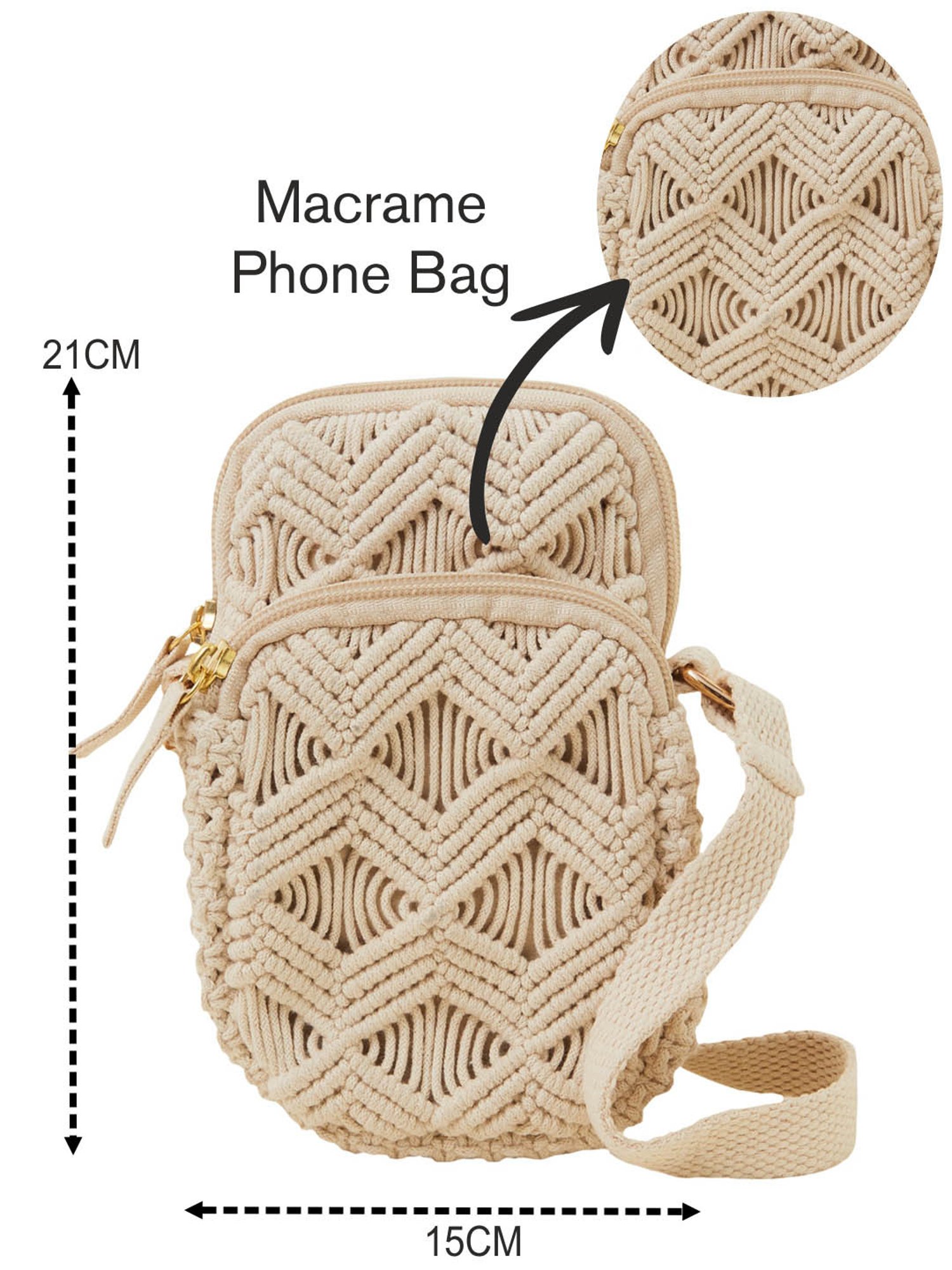 Accessorize London Cream Fabric Pouch