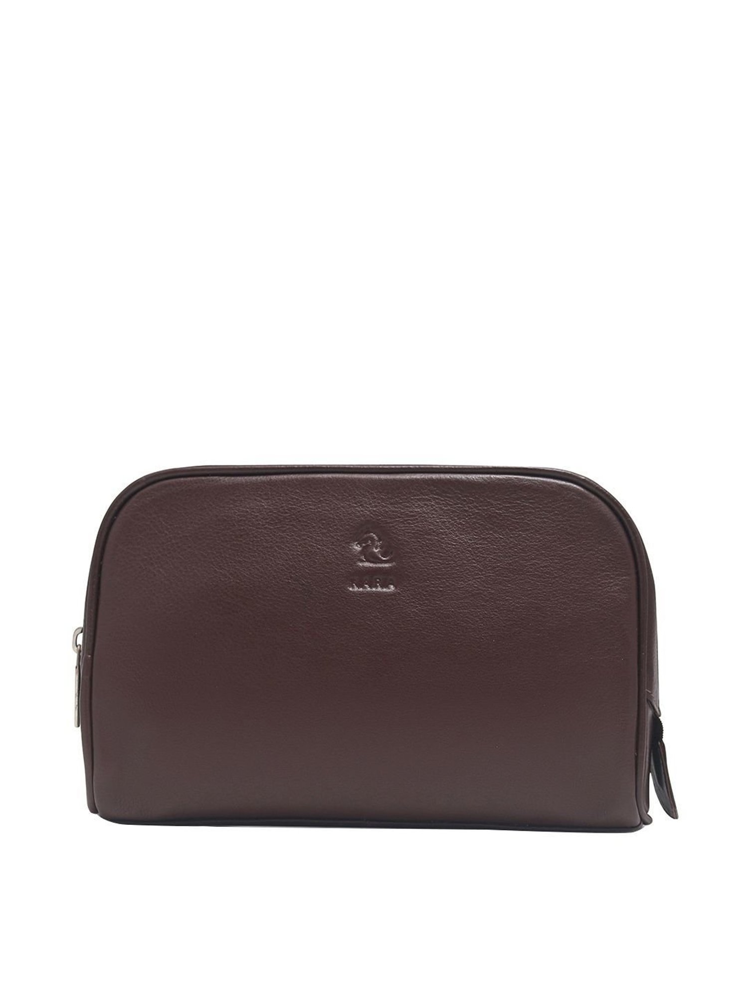 Kara Dark Brown Unisex Leather Pouch