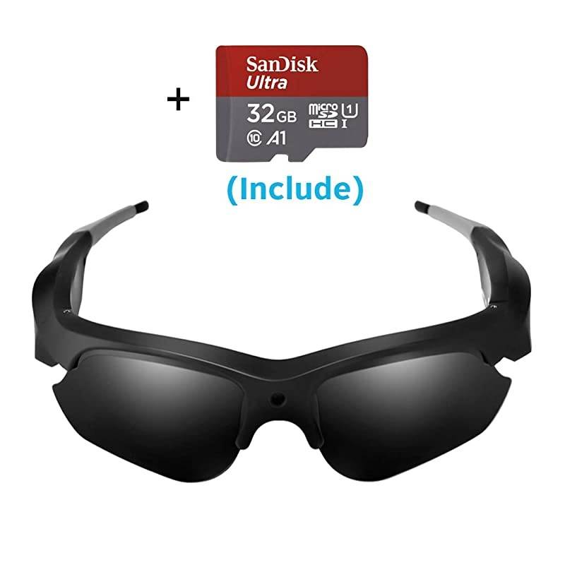 Video Sunglasses,1080P Full HD Video Recording ,Shooting Glasses,Cycling,Driving,Hiking,Fishing,Hunting