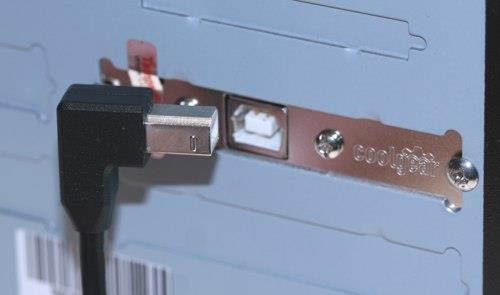 USBGear 0.5m USB 2.0 Cable High-Speed type A to B Down Angle