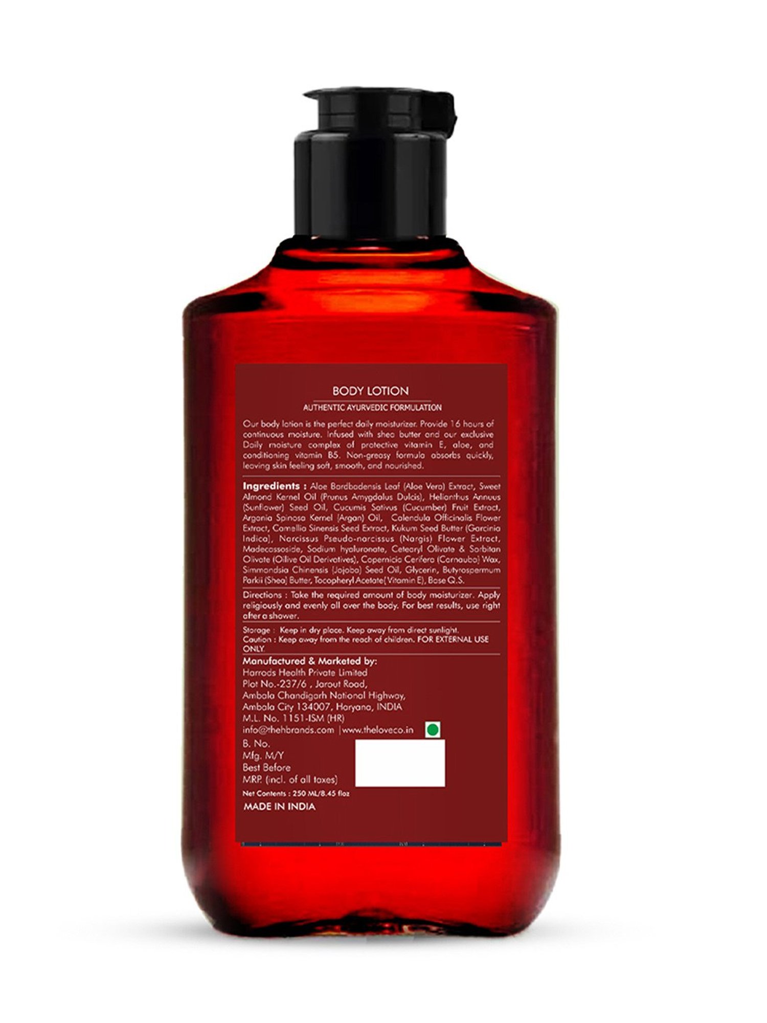 The Love Co. Black Rose and Oud Body Lotion - 250 ml