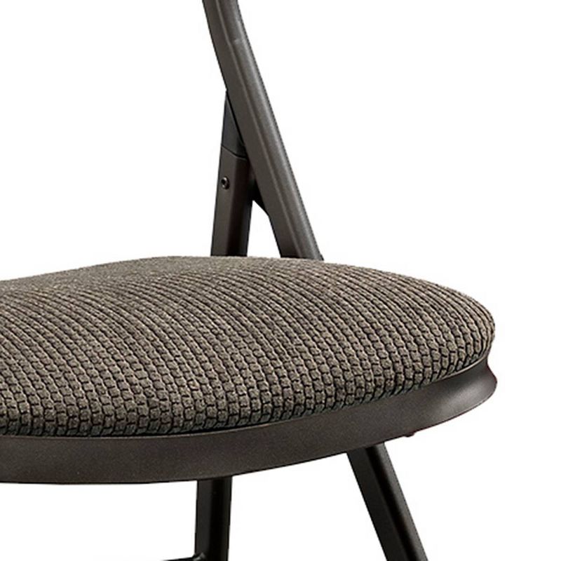 Set of 4 Sudden Comfort Destiny 3 Slat Black Folding Chair Cinnabar - Meca