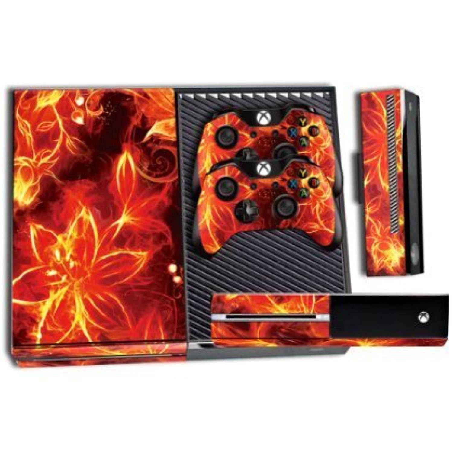 Microsoft Xbox ONE  Console Skin plus 2 Controller Skins - Fireblaze