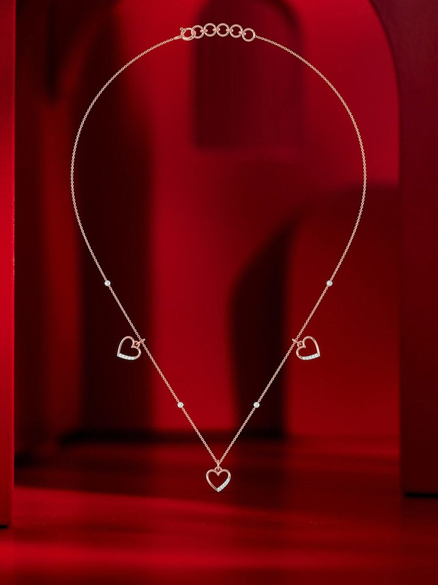 Mia by Tanishq 14 Karat Yellow Gold Two to Tango Diamond Necklace