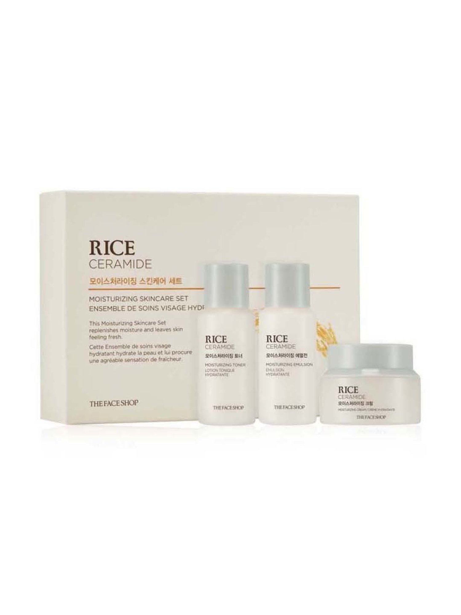 The Face Shop Rice & Ceramide Moisturizing Skincare Set - 3 Pcs