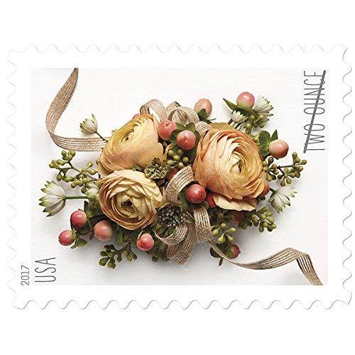 USPS Forever Stamp: Celebration Corsage and Boutonniere Combination Package (1 Sheet of each)