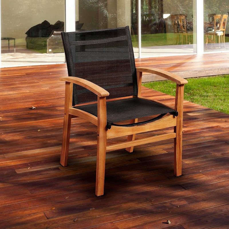 Edenton 11pc Teak Wood Double-Extendable Oval Patio Dining Set - International Home Miami