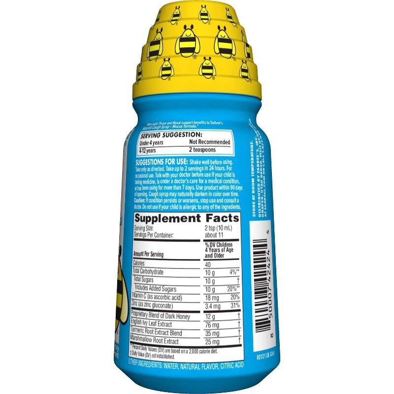 Zarbee's Naturals All-In-One Children's Cough Syrup - Grape - 4 fl oz