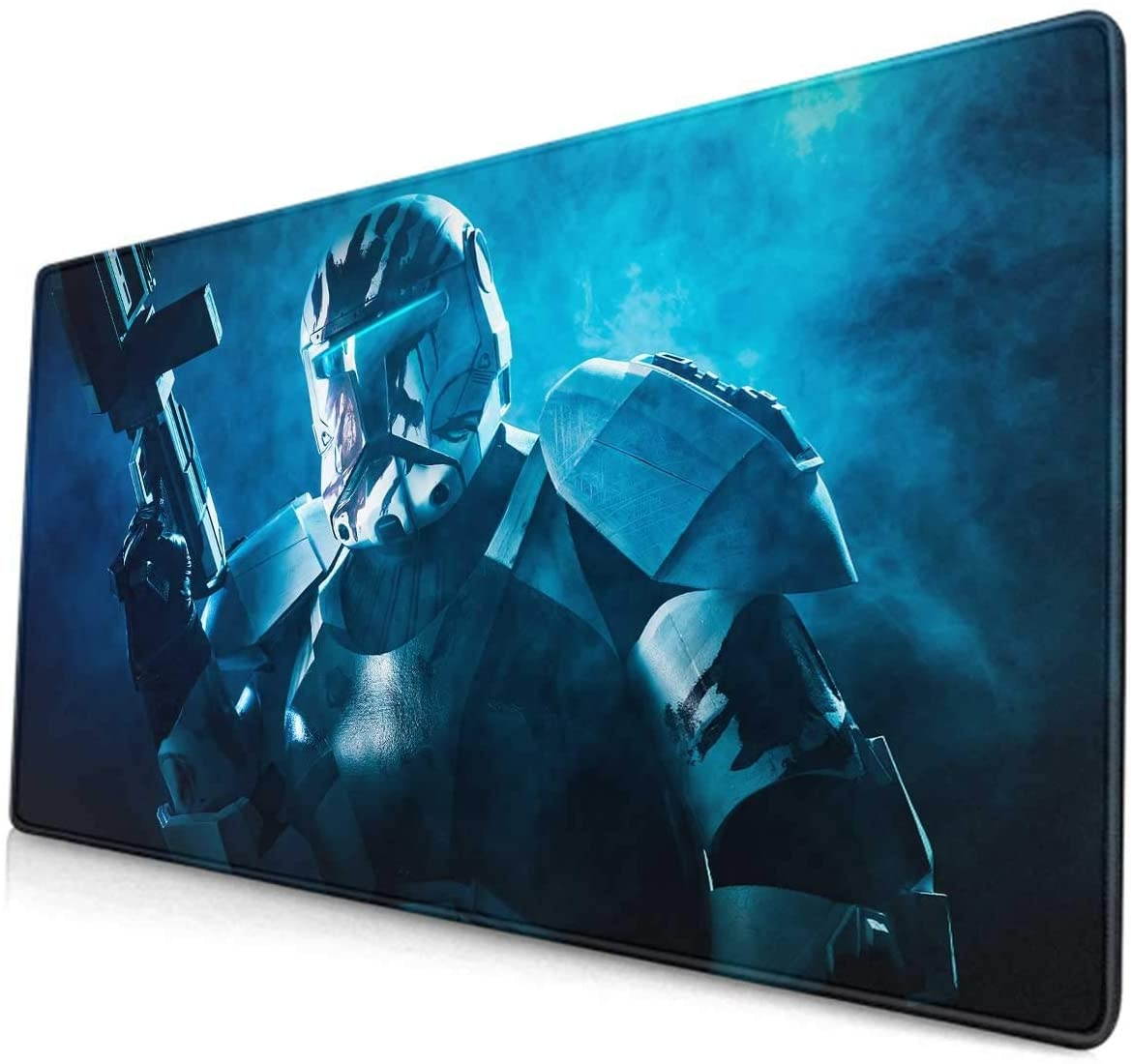 Extended Gaming Mouse Pad Star Wars Republic Commando,Mousepad With Anti-Slip Rubber Base & Stitched Edges,Smooth Surface Laptop Desk Pad,Computer Keyboard And Mice Combo Pads Mouse Mat 23.6X11.8 Inch