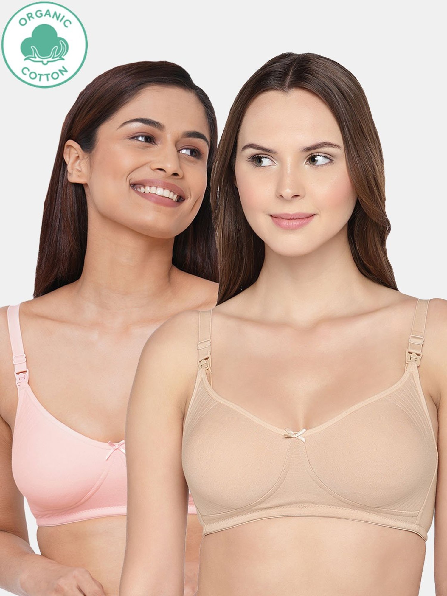 Inner Sense Multicolored Non Wired Non Padded Nursing Bra (Pack Of 2)