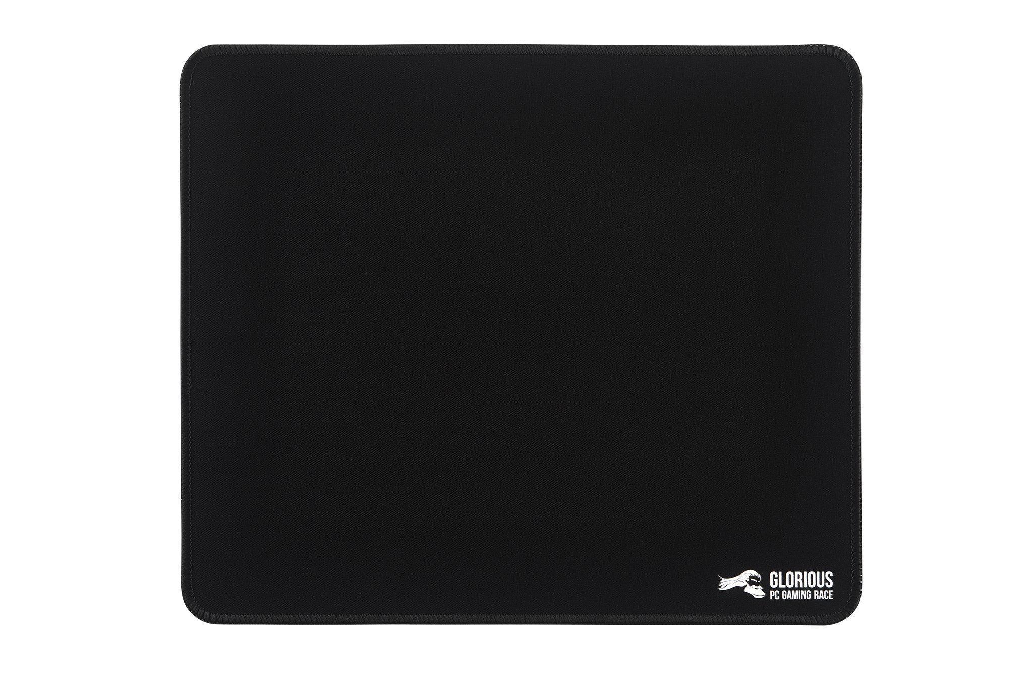 Glorious Large Gaming Mouse Mat / Pad - Stitched Edges, 2mm thick, Black Mousepad | 11"x13"x0.08" (G-L)