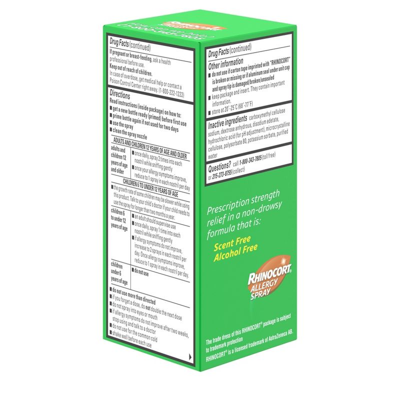 Rhinocort 24 Hour Allergy Relief Nasal Spray - Budesonide - 0.285 fl oz