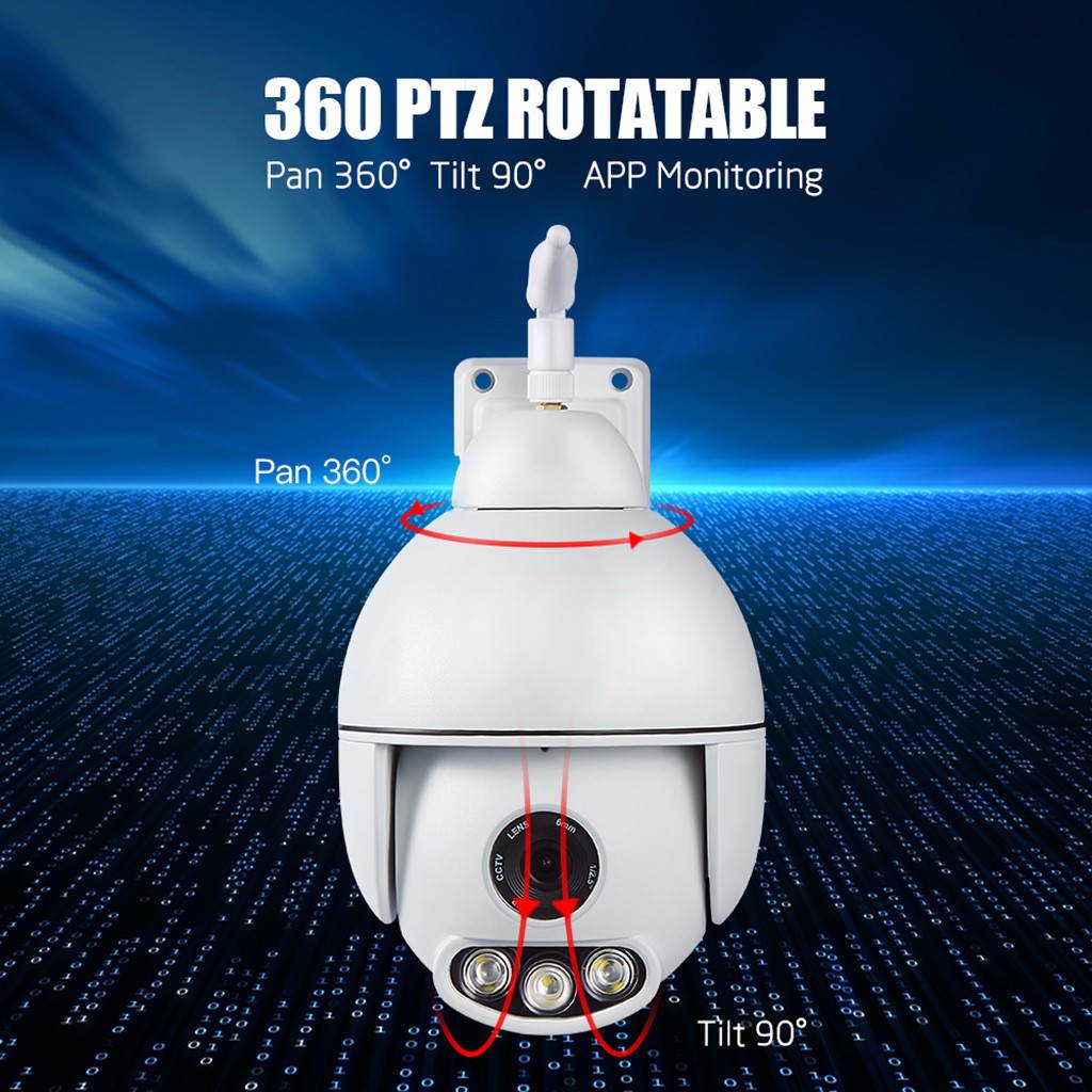 1080P Wireless WIFI IP Camera Outdoor Night Vision Home Security Face Tracking