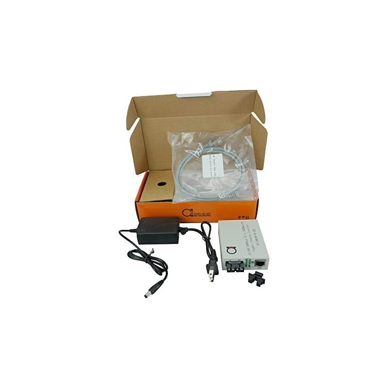 Mode Gigabit Fiber Media Converter BuiltIn Fiber Module 20 km 1242 miles SC to UTP Cat5e Cat6 101001000 RJ45 Auto Sensing Gigabit or Fast Ethernet Speed Jumbo Frame LLF Support