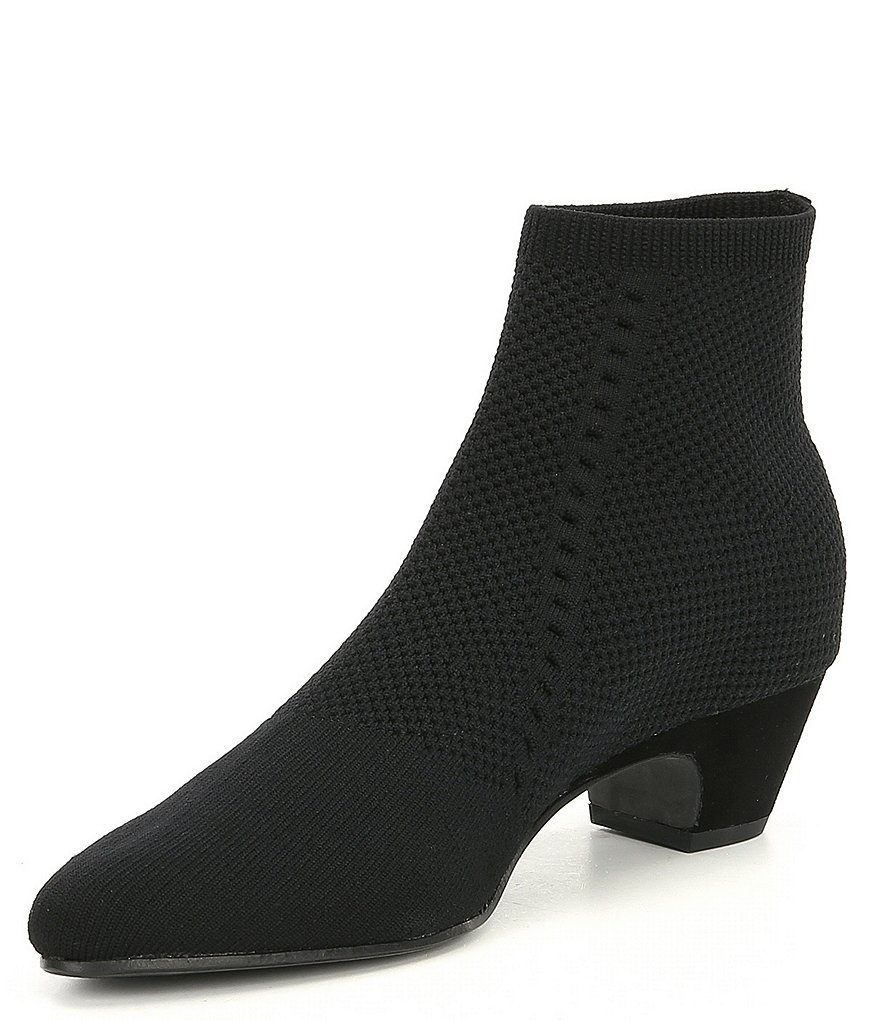 Eileen Fisher Purl Stretch Block Heel Sock Booties