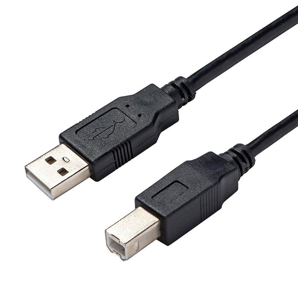 USB 2.0 Printer Cable A-Male to B-Male Cord for Canon Pixma MX922 MG2522 Epson wf-100 et-3750 (Black6 Feet Long)