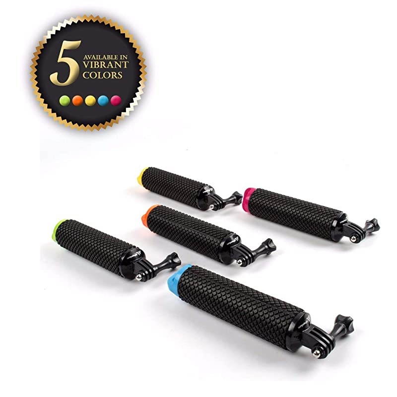 Floating Hand Grip Compatible with GoPro Hero 9 8 7 6 5 4 3+ 2 1 Session Black Silver Handler & Handle Mount Accessories Kit for Water Sport and Action Cameras (Rose Red)