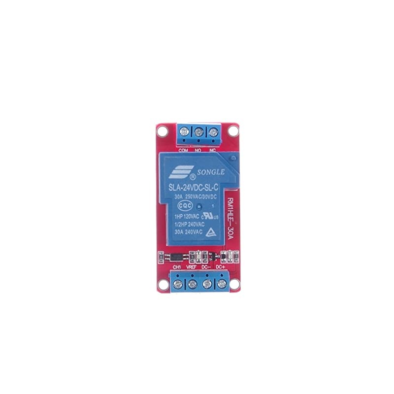 DC 24V 1-Channel 30A Relay Control Module Bi-Directional Isolated Control Module High Low Level Trigger (DC 24V, 30A 1-Channel)