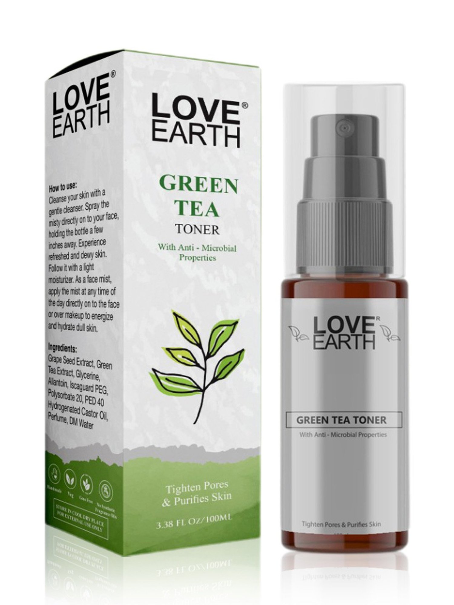 Love Earth Green Tea Toner - 100 ml
