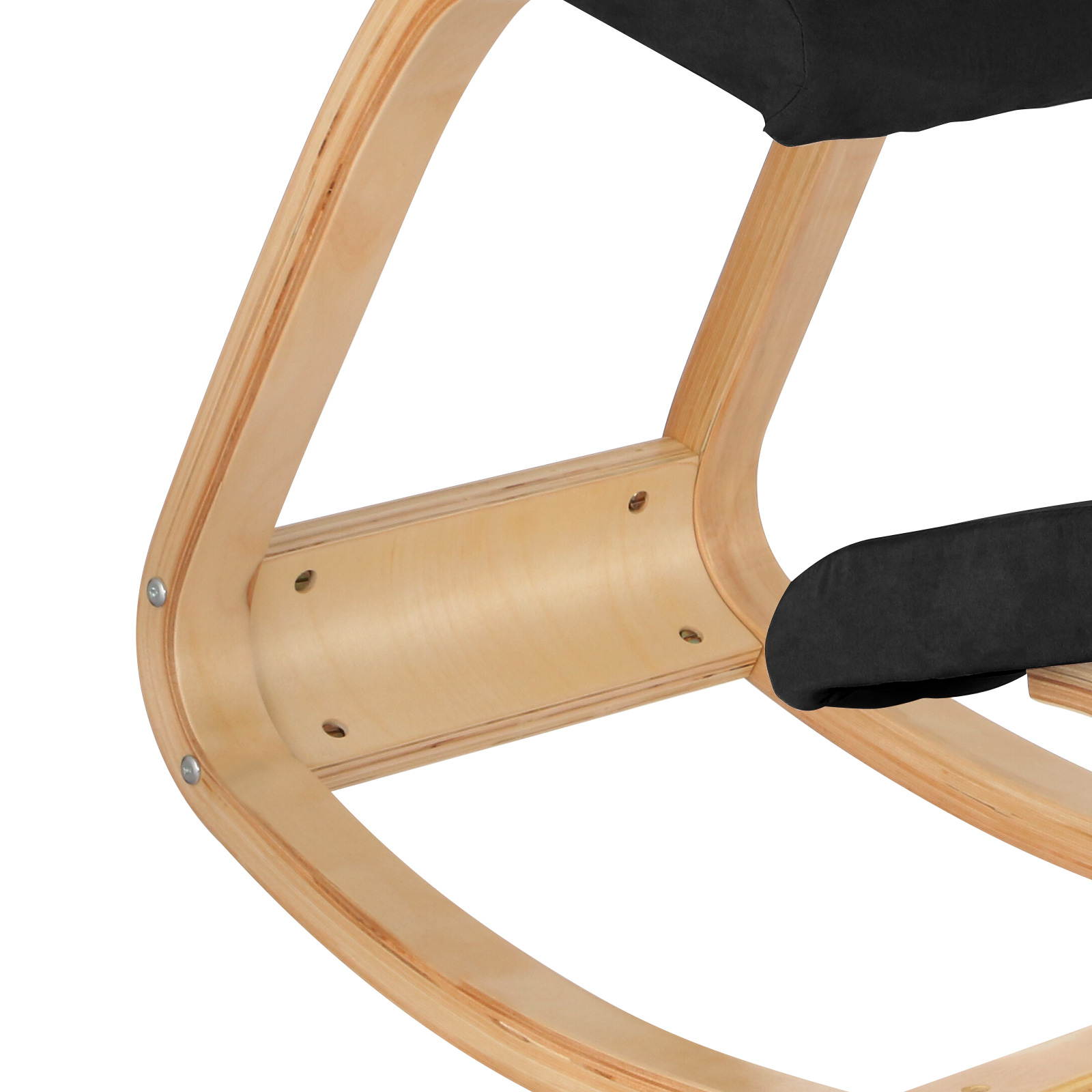 VEVOR Ergonomic Kneeling Chair Beech Wood Ergonomic Kneeling Office Chair Perfect for Body Shaping and Relieving Stress Black