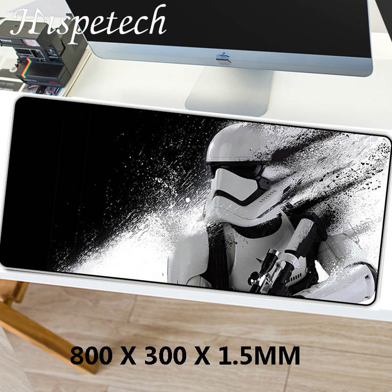 HISPETECH 800x300mm Star Wars Mouse Pads Large Mousepad Natural Rubber Non-slip Gaming Mouse Pad Mat  Locking Edge XL for PC Desktop Laptop