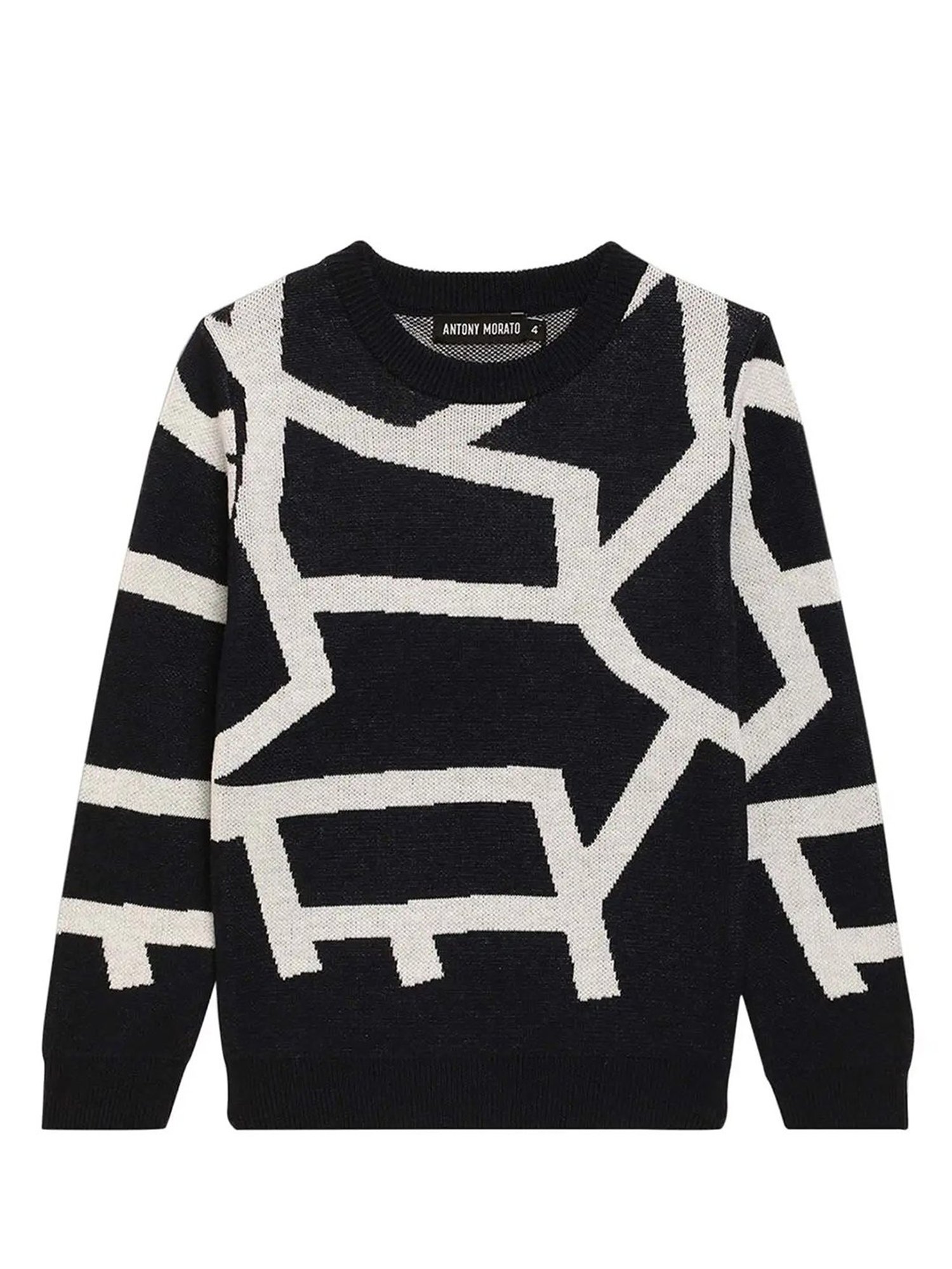 Antony Morato Kids Multicolor Printed Full Sleeves Sweater