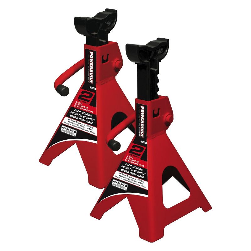 Powerbuilt 640816 6 Piece Car Jack, Jack Stands, Folding Creeper and Wheel Chocks Garage Service Set