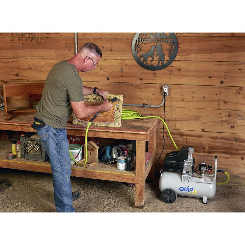 Quipall 8-2 2 HP 8 Gallon Oil Free Hotdog Air Compressor