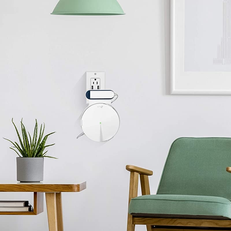 Wall Mount for TPLink Deco M9 Plus Home Mesh WiFi System Sturdy Brackets Easy Moved Space SavingWithout Messy Wires and Screws1 Pack