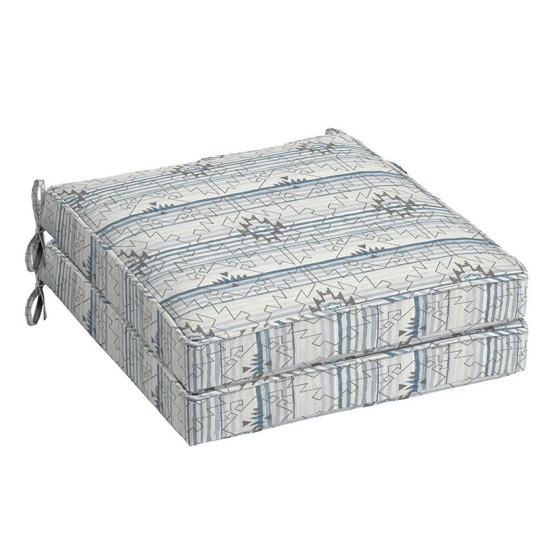 2pk Carmen Southwest Outdoor Seat Cushions Gray - Arden Selections