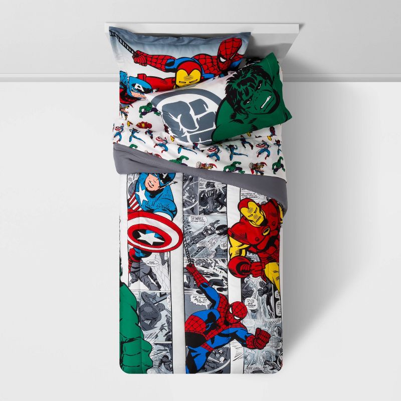 Twin Marvel Avengers Comic Cool Bed in a Bag