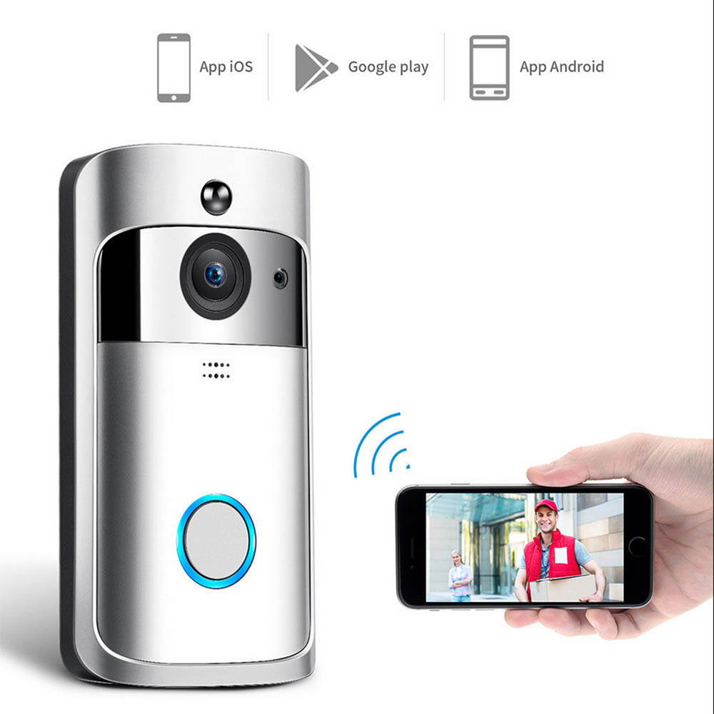 Video Doorbell Smart Wireless WiFi Security Door Bell Visual Recording Home Monitor Night Vision Intercom Door for Android&Ios Mobile
