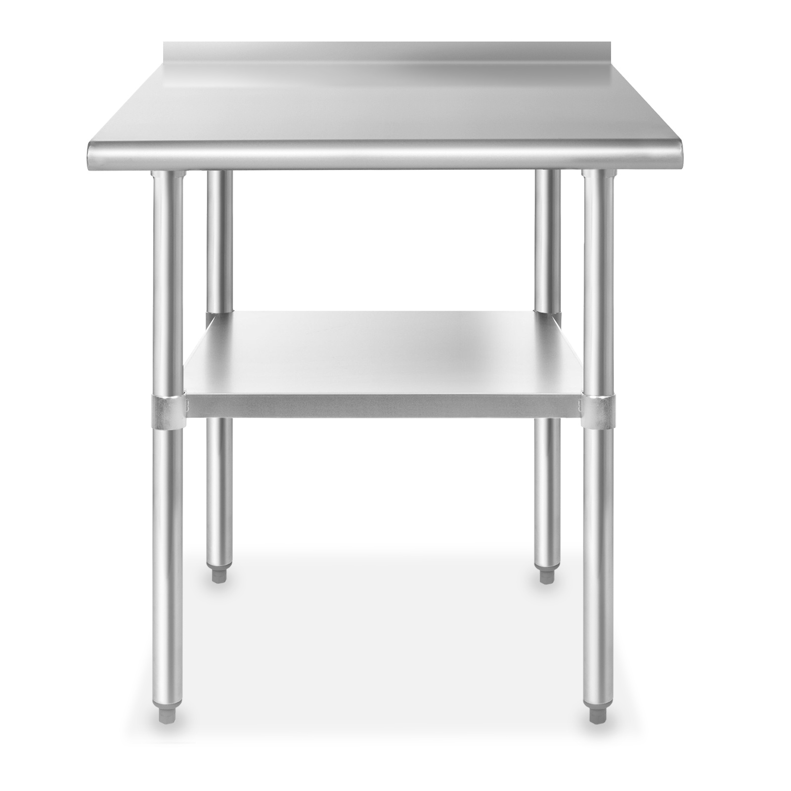 GRIDMANN NSF Stainless Steel Commercial Kitchen Prep & Work Table w/ Backsplash - 36 in. x 24 in.