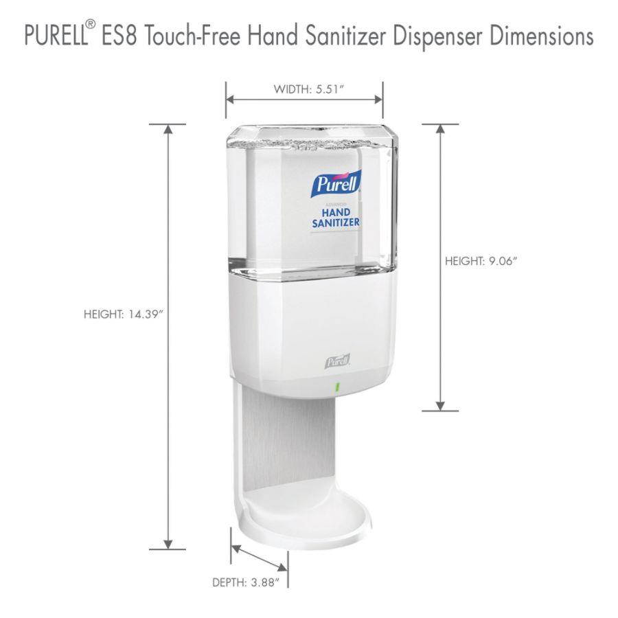 Purell&reg; ES8 Wall-Mount Hand Sanitizer Dispenser, White