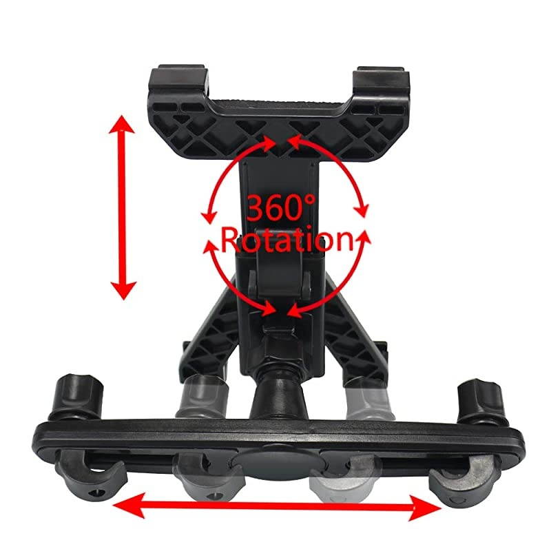 Tablet Holder Car Headrest Mount Universal Backseat Seat for iPad Samsung Galaxy Fits All 6 105 Tablets Black