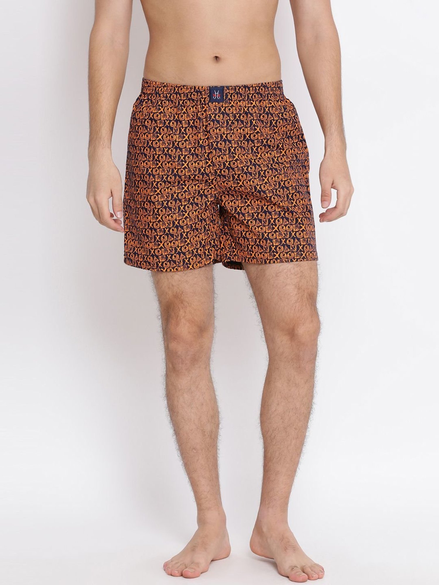 Crimsoune Club Orange Cotton Regular Fit Printed Boxers