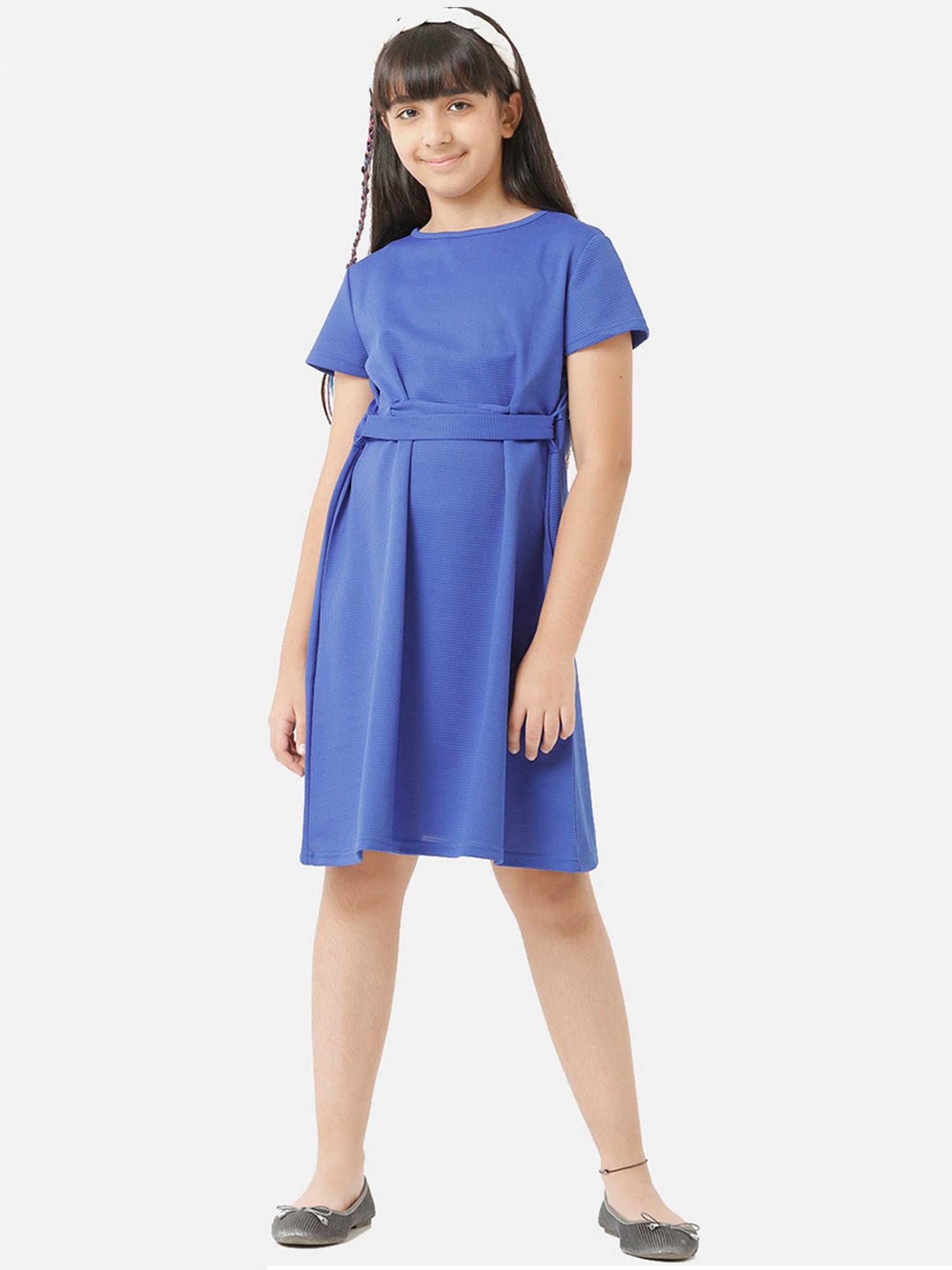 Under Fourteen Only Kids Blue Regular Fit Dress