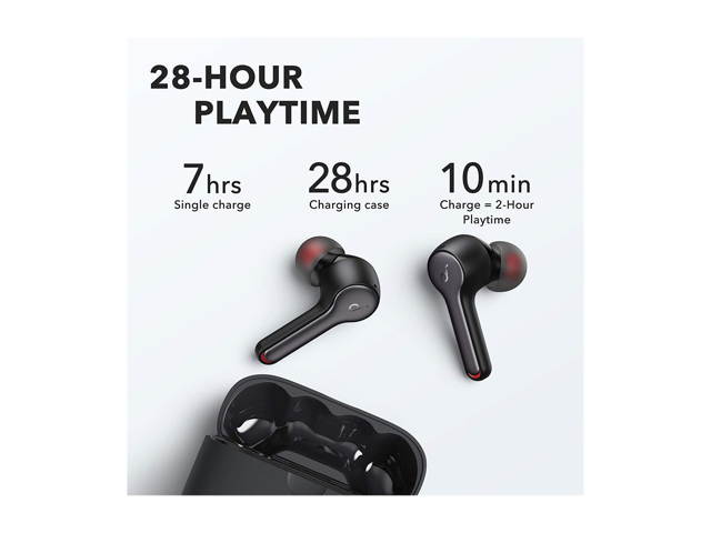 Soundcore Liberty Air 2 Wireless Earbuds, by Anker, Diamond-Inspired Drivers, 4 Mics, Noise Reduction, 28H Playtime, HearID, Bluetooth 5, Wireless Charging, for Calls, Home Office