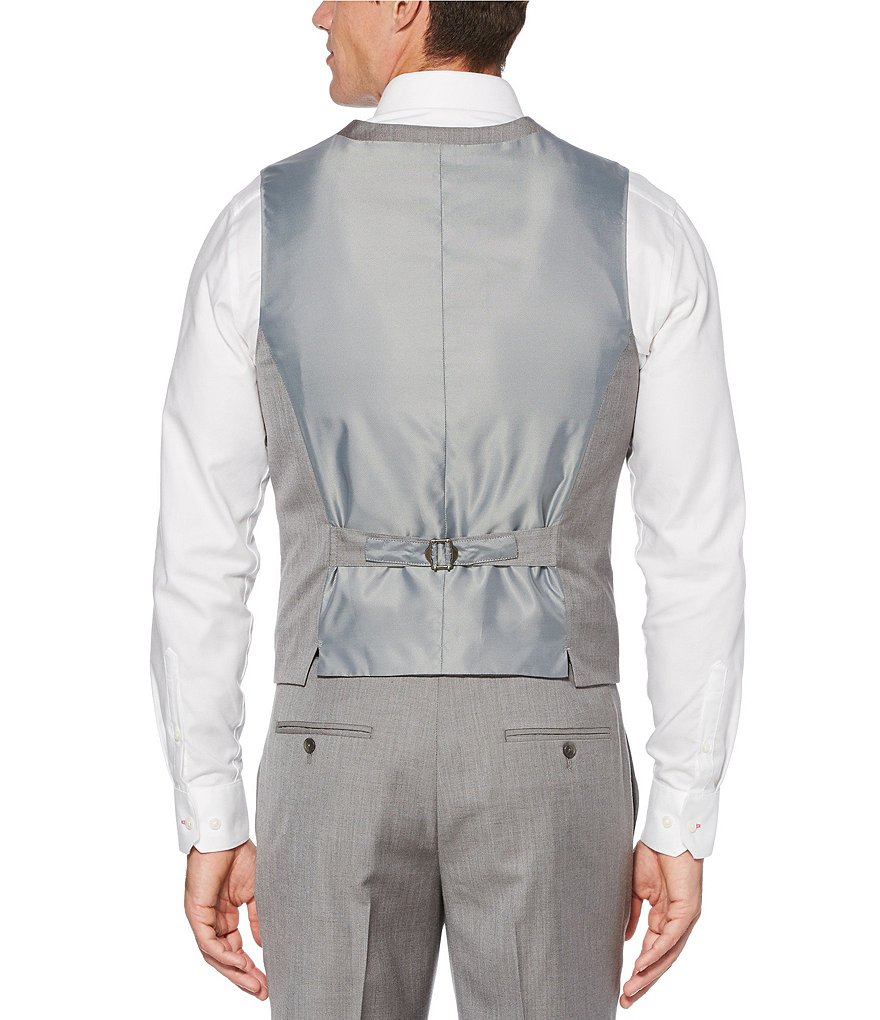 Perry Ellis Big & Tall Slim Fit Herringbone Suit Separates Vest