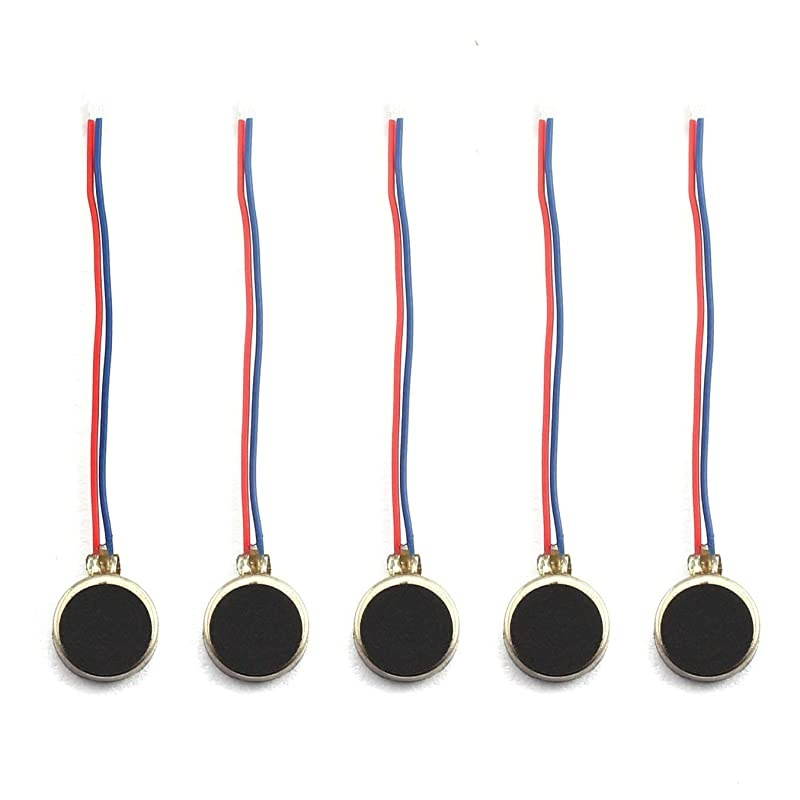 Magic&Shell 6PCS DC 3V 85mA 12000 RPM Flat Mini Vibrating Vibration Motor Coin Motor for Mobile Phone 10x2.7mm