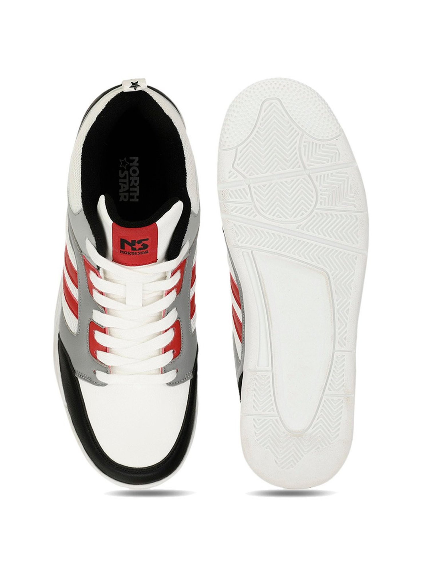 North Star by Bata Men's Grey Casual Sneakers